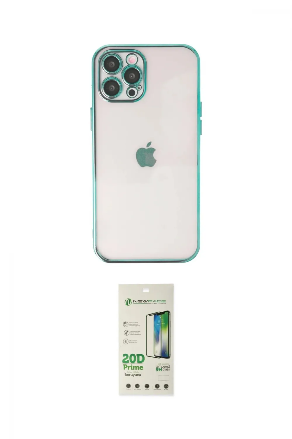 ieg™ iPhone 12 Pro Max Kılıf Vadi Minimal - Siyah 20D Premium Cam Ekran Koruyucu