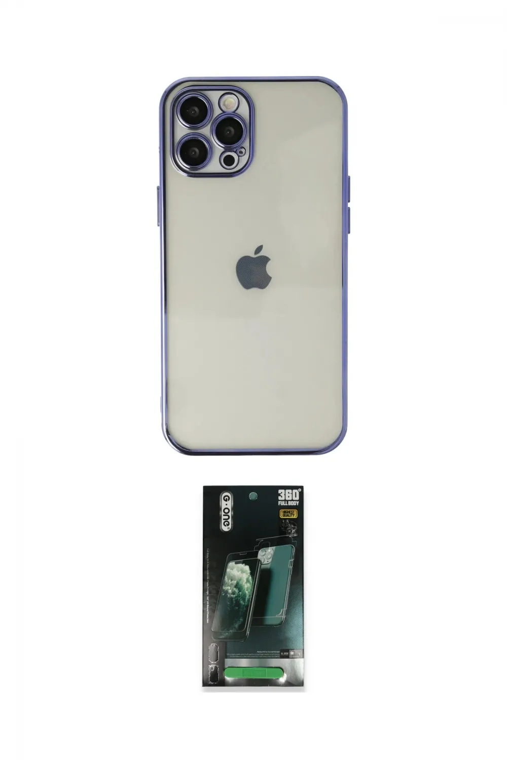 ieg™ iPhone 12 Pro Max Kılıf Vadi Minimal - Siyah 360 Mat Full Body Arka Koruyucu