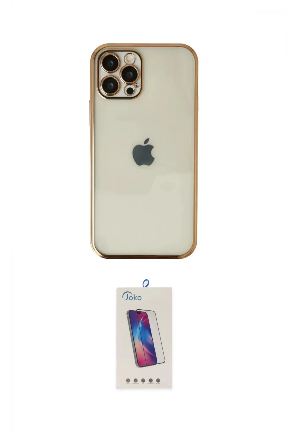 ieg™ iPhone 12 Pro Max Kılıf Vadi Minimal - Siyah Joko 5D Cam