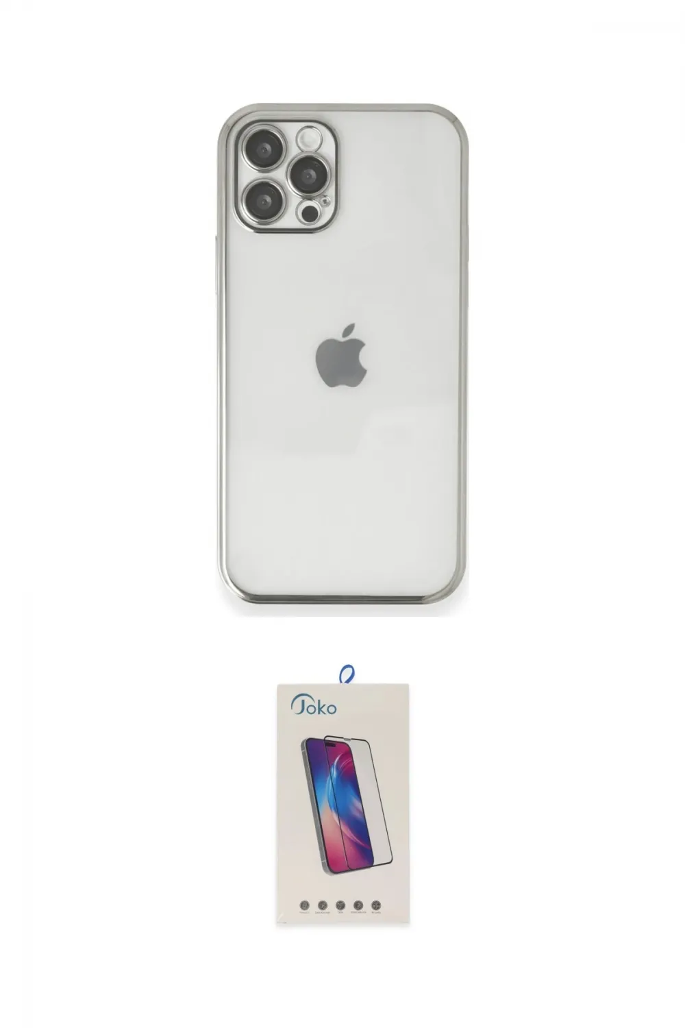 ieg™ iPhone 12 Pro Max Kılıf Vadi Minimal - Siyah Joko 5D Cam