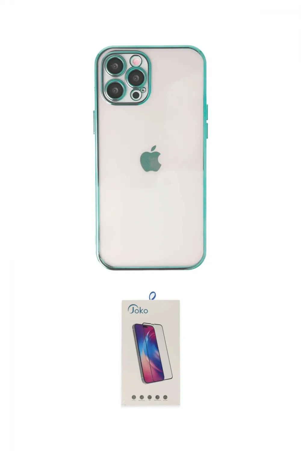 ieg™ iPhone 12 Pro Max Kılıf Vadi Minimal - Siyah Joko 5D Cam