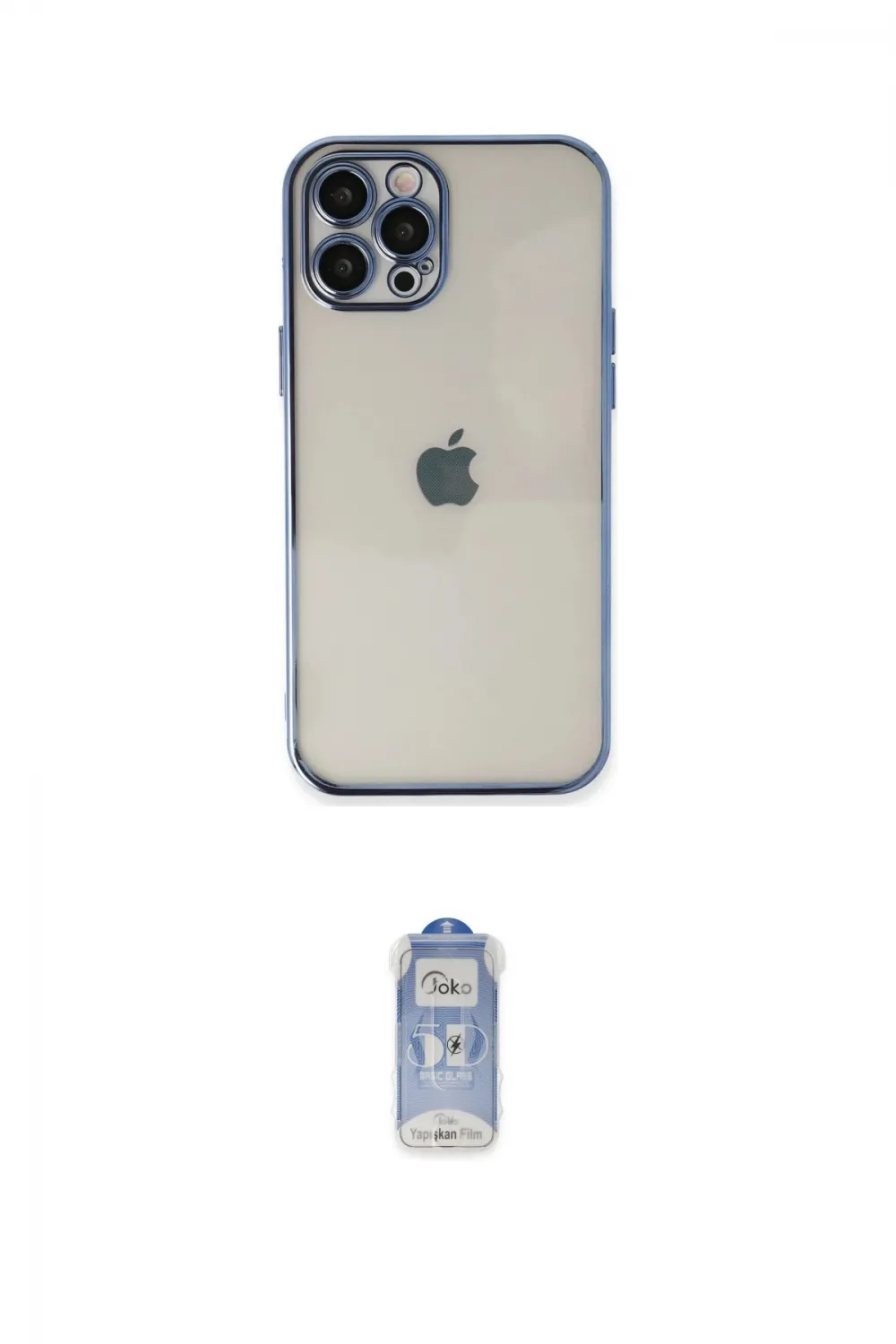 ieg™ iPhone 12 Pro Max Kılıf Vadi Minimal - Siyah Joko Magic 5D Cam