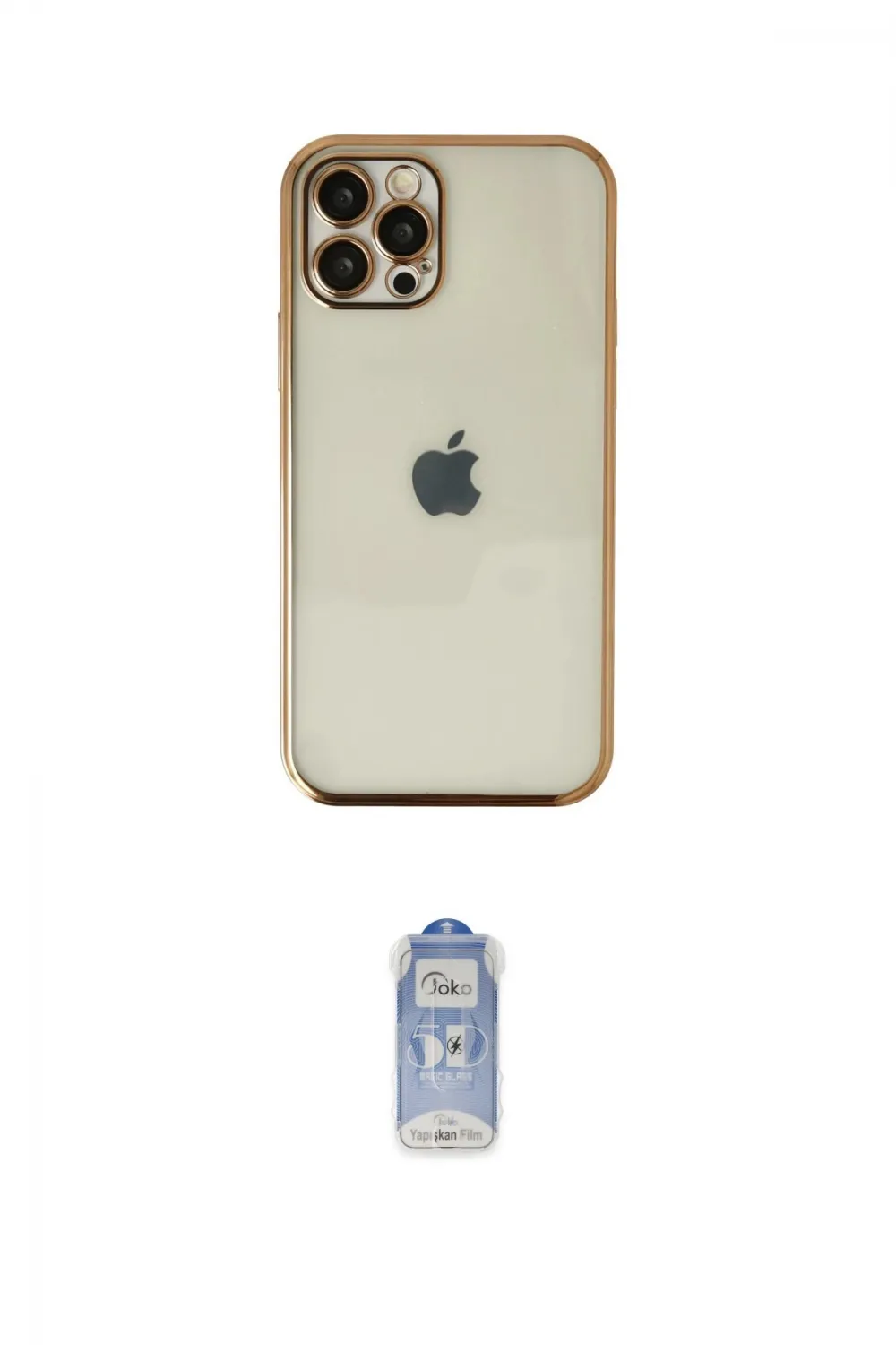 ieg™ iPhone 12 Pro Max Kılıf Vadi Minimal - Siyah Joko Magic 5D Cam