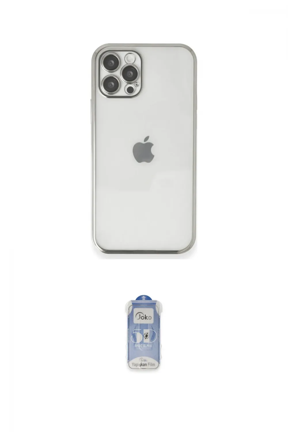 ieg™ iPhone 12 Pro Max Kılıf Vadi Minimal - Siyah Joko Magic 5D Cam