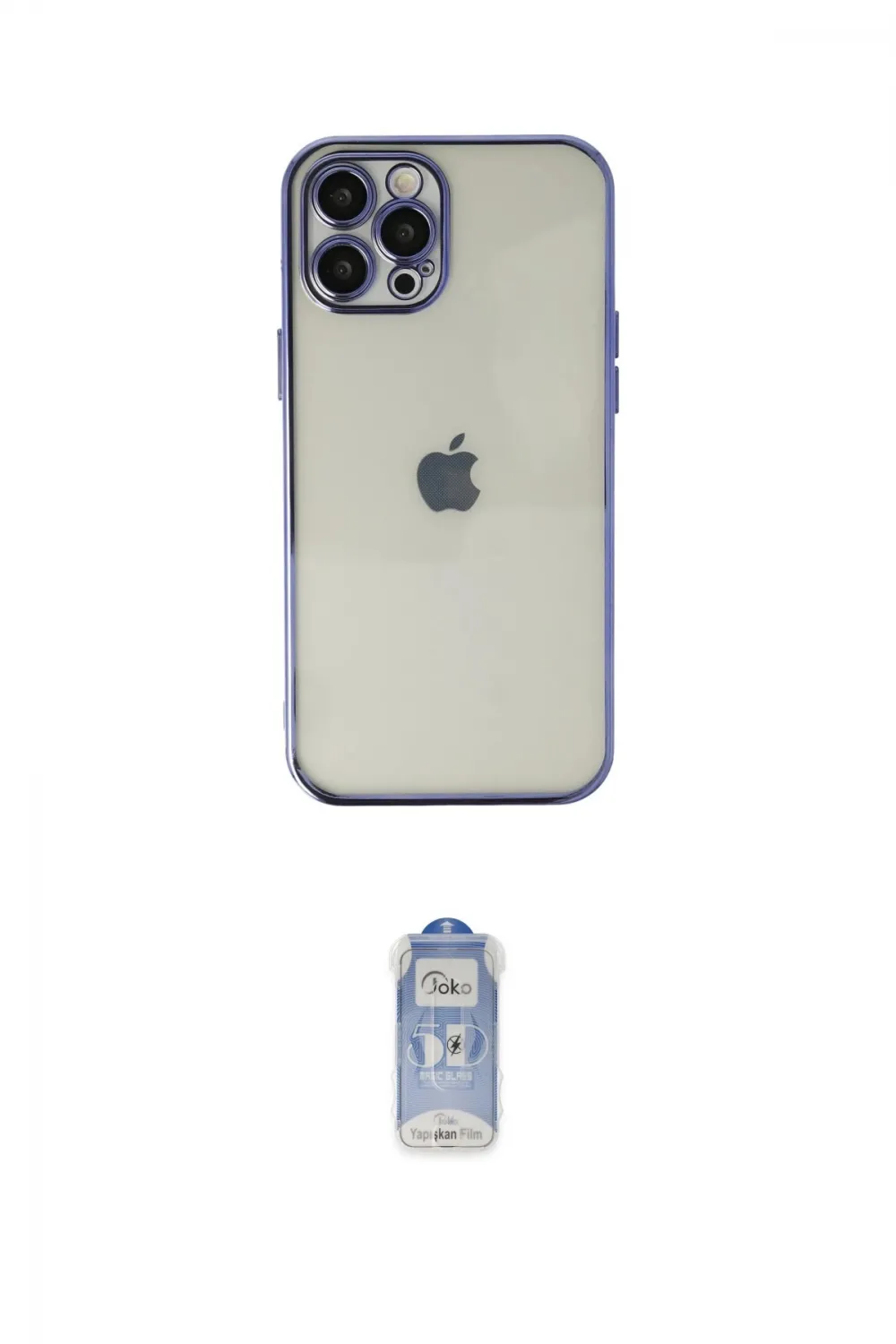 ieg™ iPhone 12 Pro Max Kılıf Vadi Minimal - Siyah Joko Magic 5D Cam