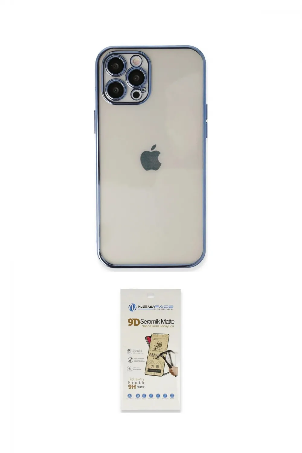 ieg™ iPhone 12 Pro Max Kılıf Vadi Minimal - Siyah Mat Seramik Nano Ekran Koruyucu
