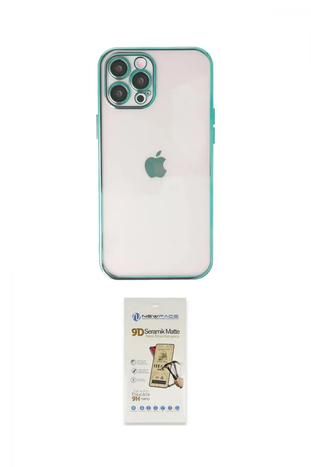 ieg™ iPhone 12 Pro Max Kılıf Vadi Minimal - Siyah Mat Seramik Nano Ekran Koruyucu