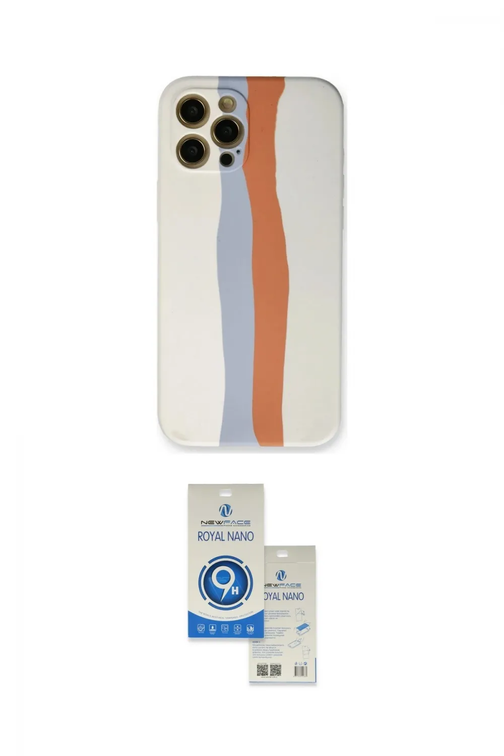 ieg™ iPhone 12 Pro Max Kılıf Yadigar Çizgi - Şeffaf Royal Nano Ekran Koruyucu