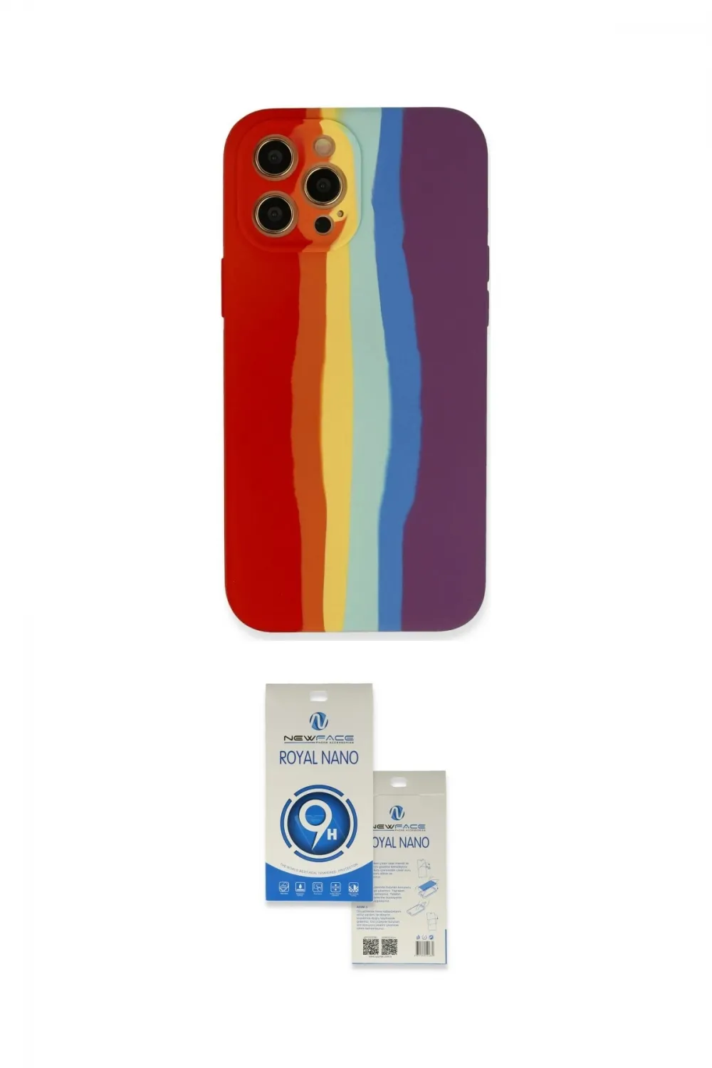 ieg™ iPhone 12 Pro Max Kılıf Yadigar Çizgi - Şeffaf Royal Nano Ekran Koruyucu