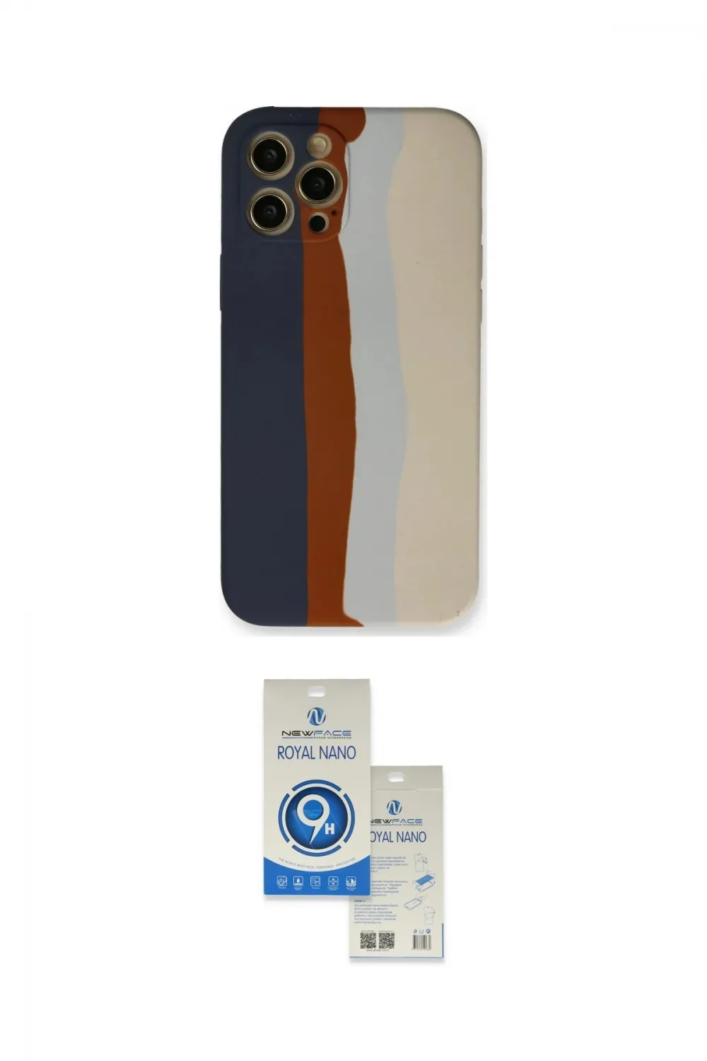ieg™ iPhone 12 Pro Max Kılıf Yadigar Çizgi - Şeffaf Royal Nano Ekran Koruyucu