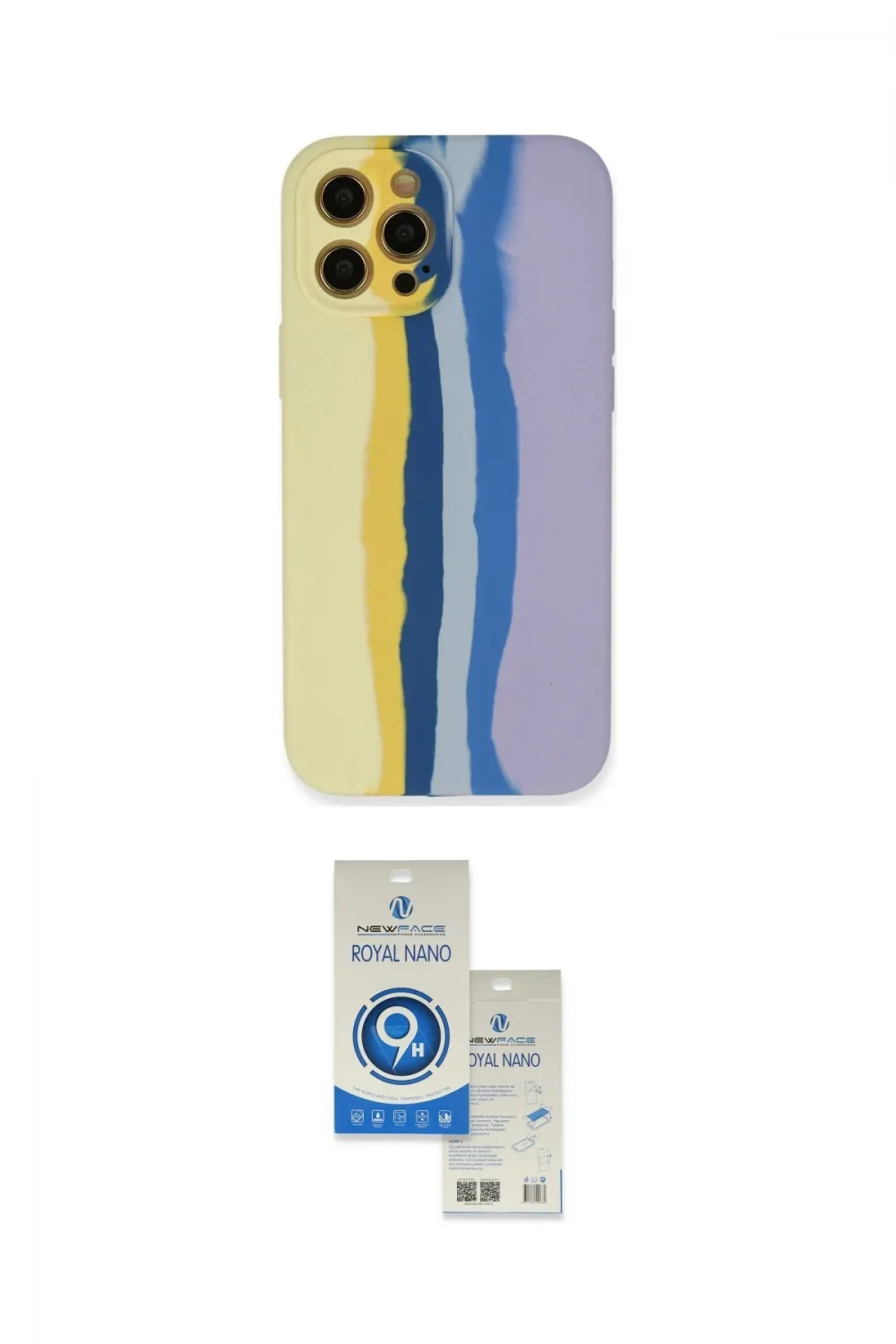 ieg™ iPhone 12 Pro Max Kılıf Yadigar Çizgi - Şeffaf Royal Nano Ekran Koruyucu