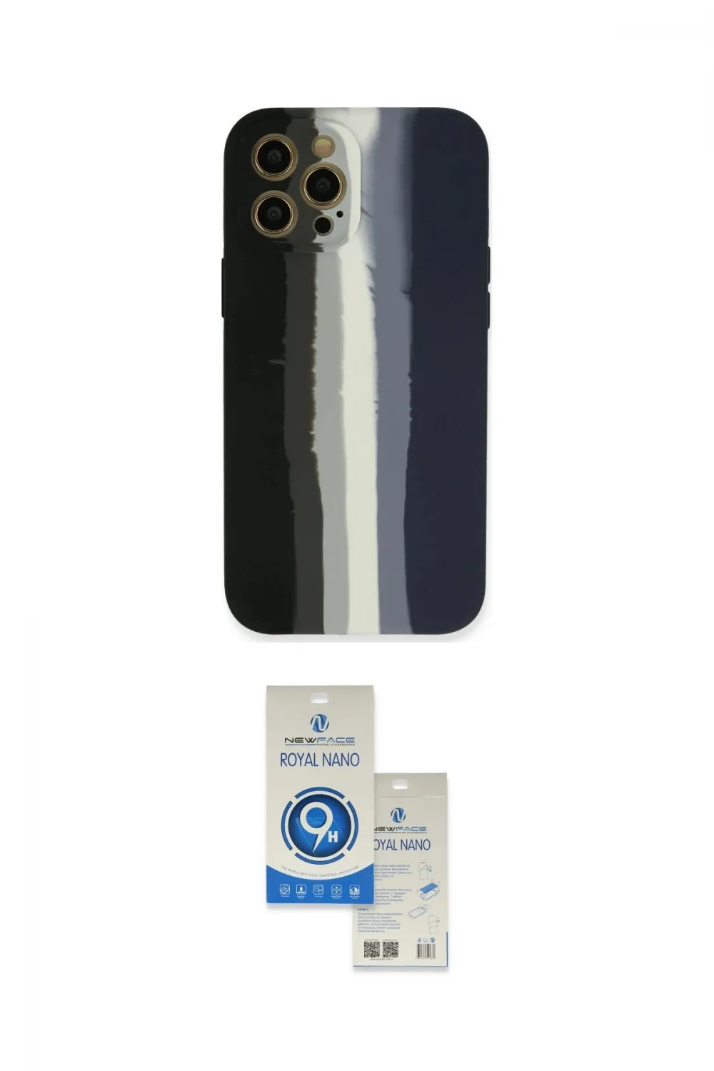ieg™ iPhone 12 Pro Max Kılıf Yadigar Çizgi - Şeffaf Royal Nano Ekran Koruyucu