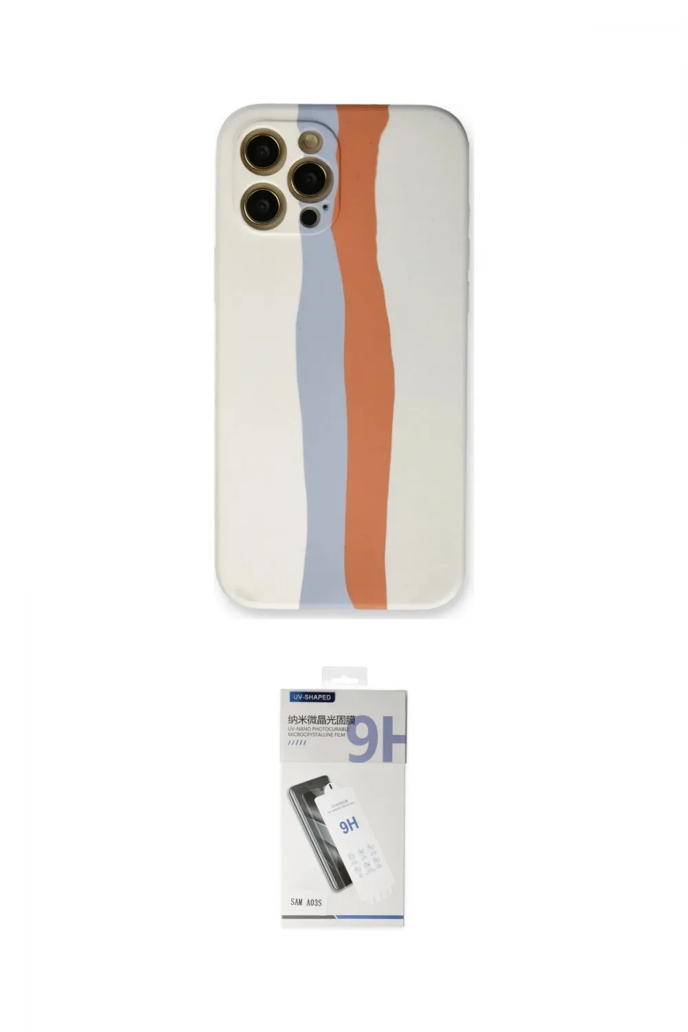 ieg™ iPhone 12 Pro Max Kılıf Yadigar Çizgi - Şeffaf Uv Polymer Nano Ekran Koruyucu