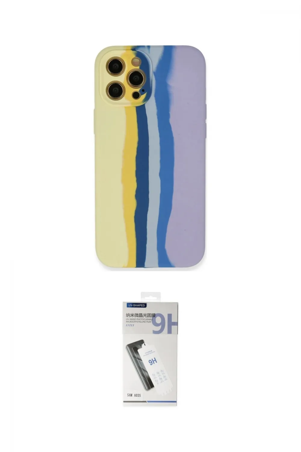 ieg™ iPhone 12 Pro Max Kılıf Yadigar Çizgi - Şeffaf Uv Polymer Nano Ekran Koruyucu