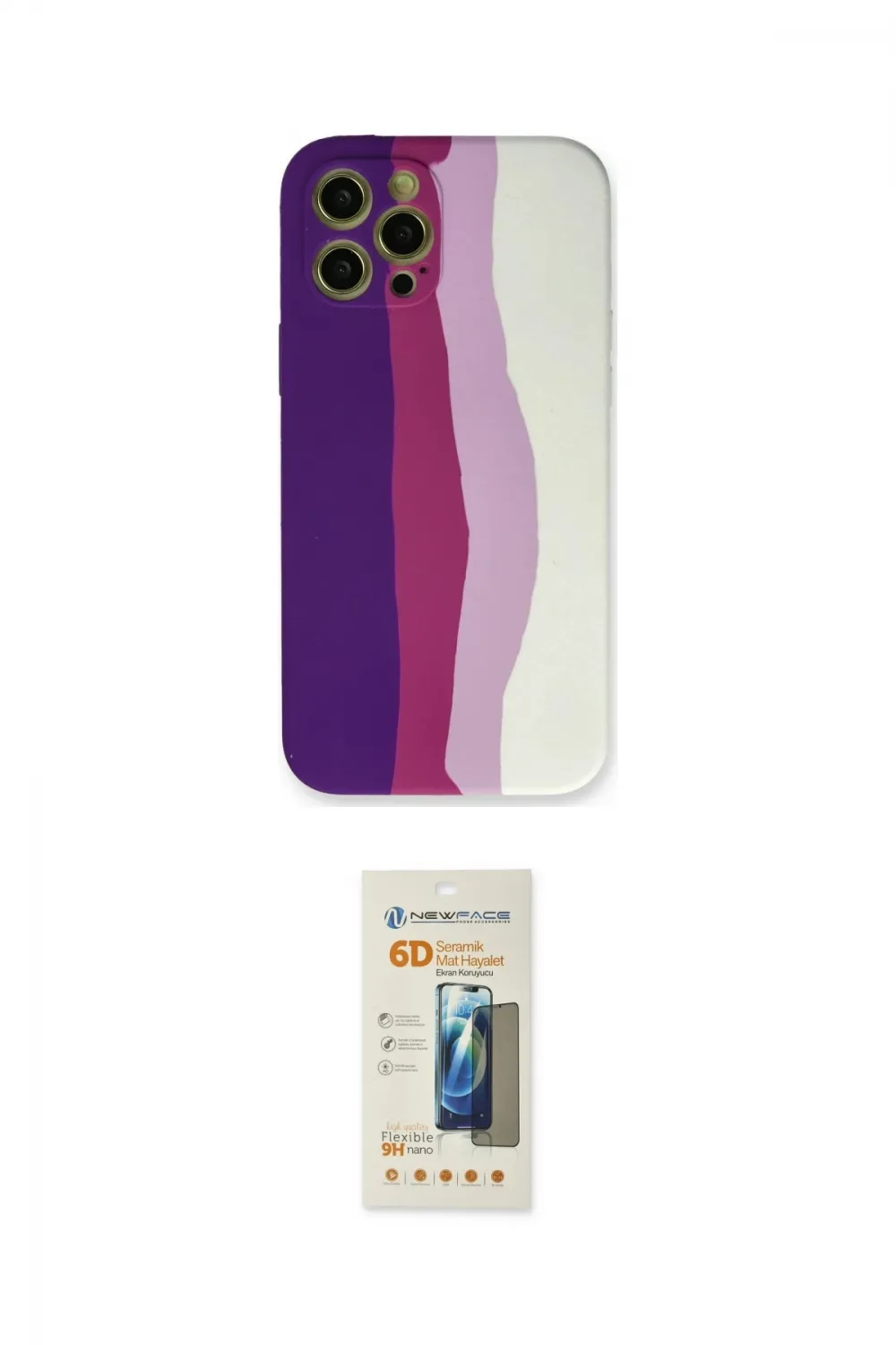 ieg™ iPhone 12 Pro Max Kılıf Yadigar Çizgi - Siyah 6D Mat Seramik Hayalet Nano Ekran Koruyucu