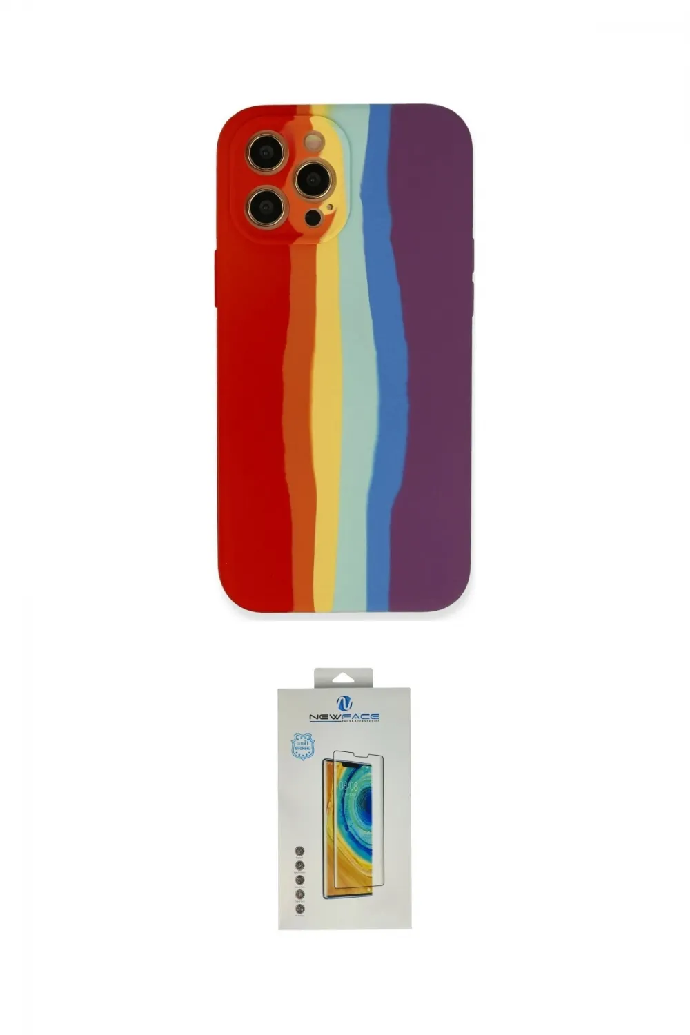 ieg™ iPhone 12 Pro Max Kılıf Yadigar Çizgi - Siyah Polymer Nano Ekran Koruyucu