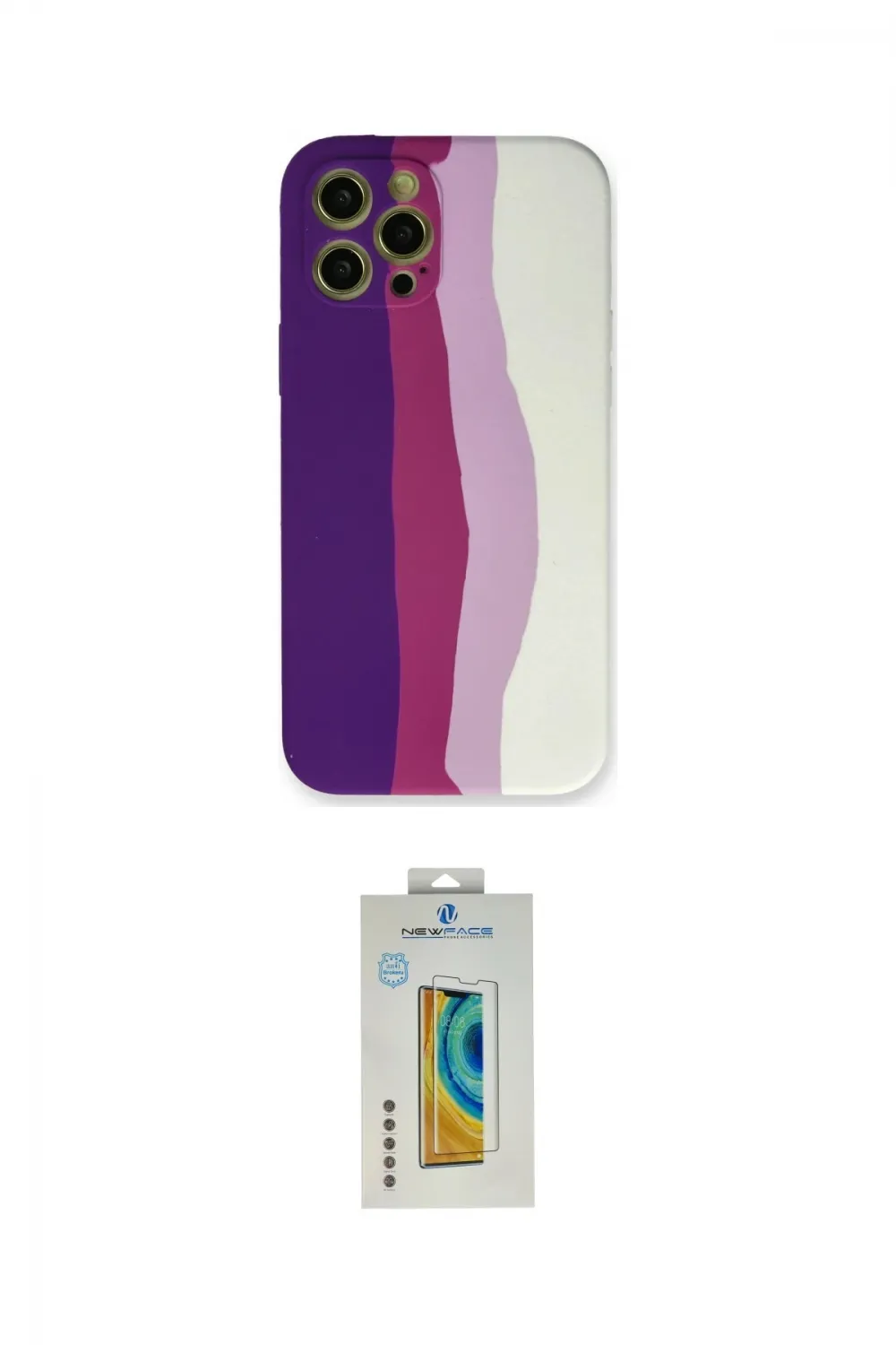 ieg™ iPhone 12 Pro Max Kılıf Yadigar Çizgi - Siyah Polymer Nano Ekran Koruyucu
