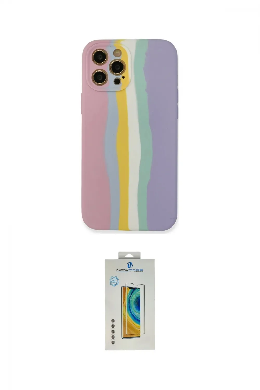 ieg™ iPhone 12 Pro Max Kılıf Yadigar Çizgi - Siyah Polymer Nano Ekran Koruyucu
