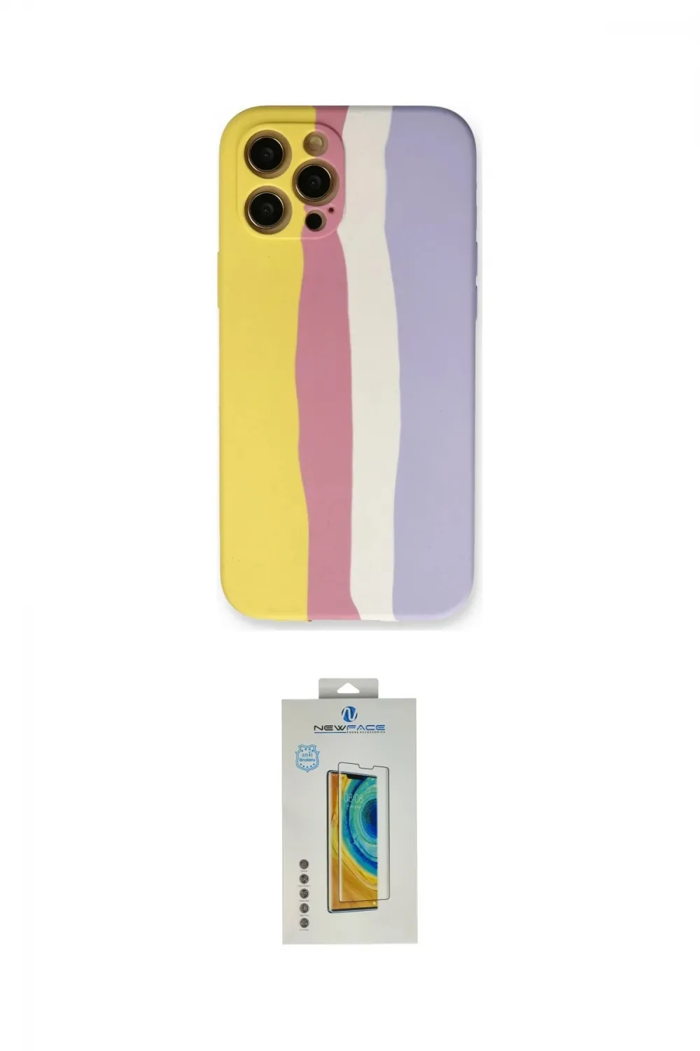 ieg™ iPhone 12 Pro Max Kılıf Yadigar Çizgi - Siyah Polymer Nano Ekran Koruyucu