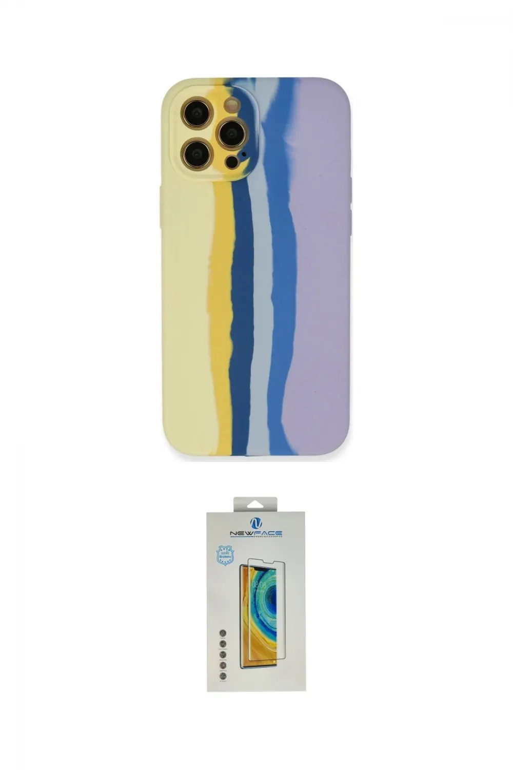 ieg™ iPhone 12 Pro Max Kılıf Yadigar Çizgi - Siyah Polymer Nano Ekran Koruyucu