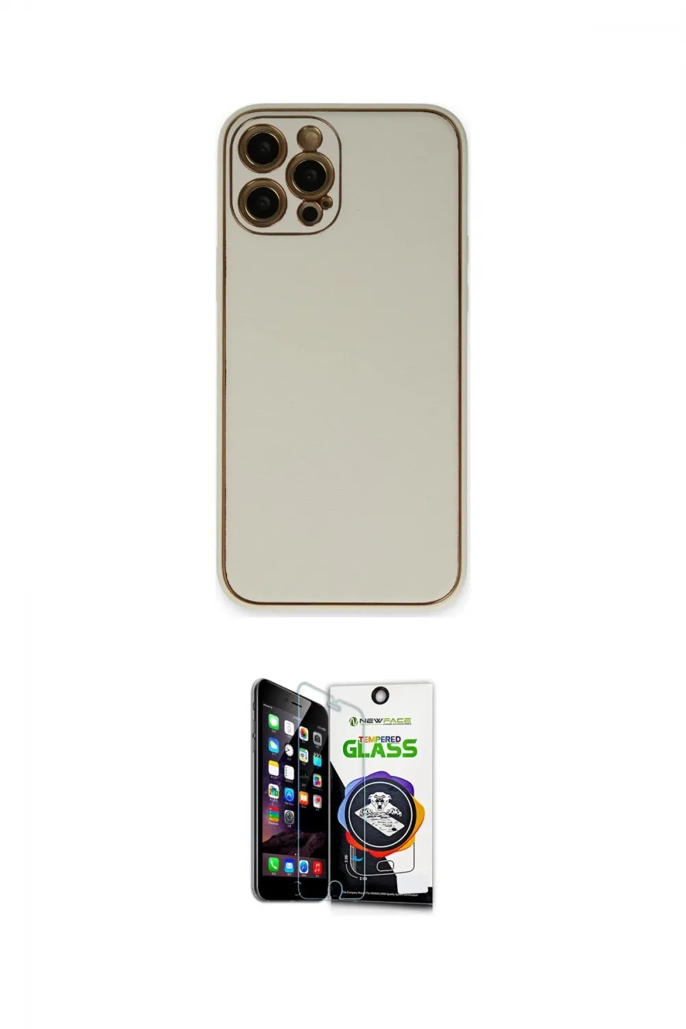 ieg™ iPhone 12 Pro Max Kılıf Yadigar Klasik - Şeffaf Temperli Cam Ekran Koruyucu