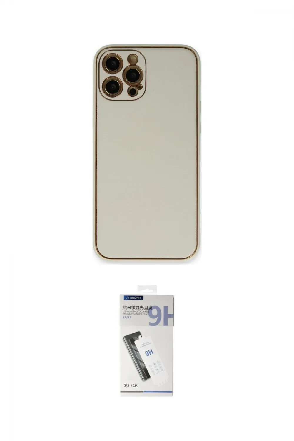 ieg™ iPhone 12 Pro Max Kılıf Yadigar Klasik - Şeffaf Uv Polymer Nano Ekran Koruyucu