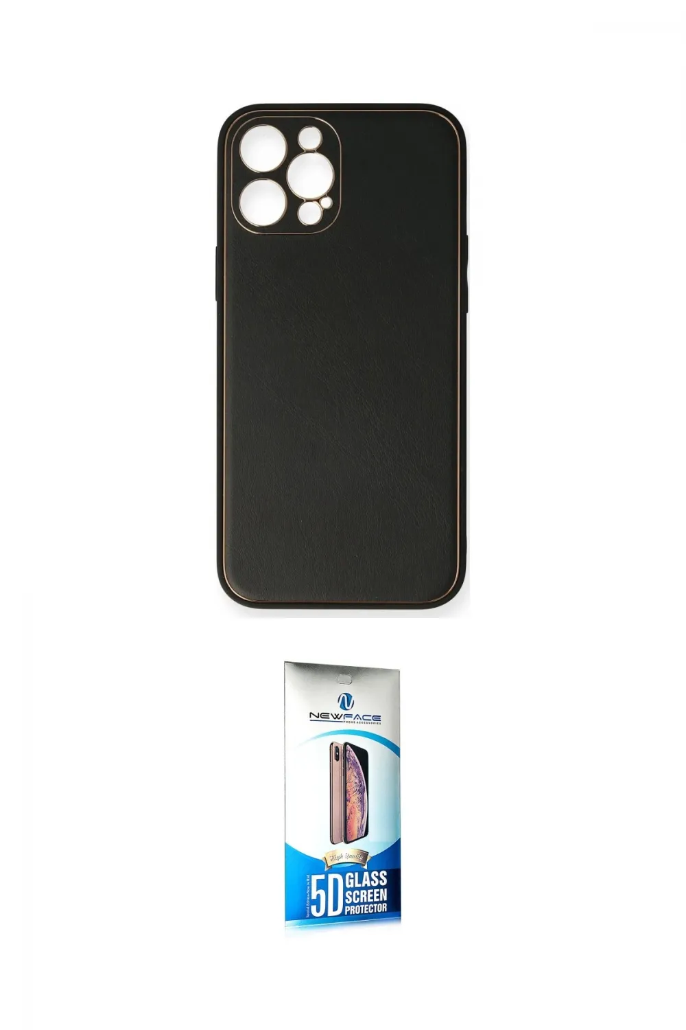 ieg™ iPhone 12 Pro Max Kılıf Yadigar Klasik - Siyah 5D Eko Cam Ekran Koruyucu
