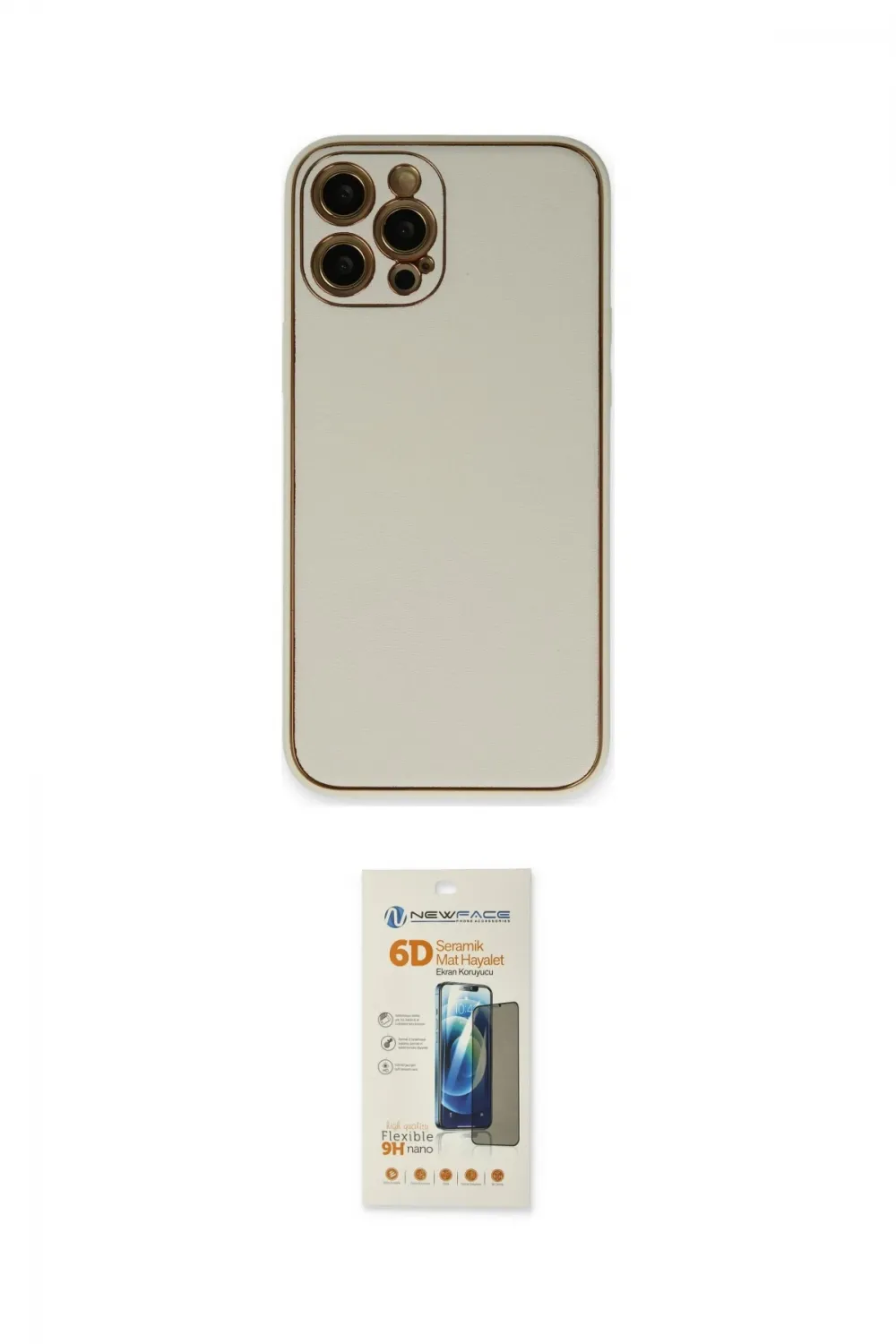 ieg™ iPhone 12 Pro Max Kılıf Yadigar Klasik - Siyah 6D Mat Seramik Hayalet Nano Ekran Koruyucu