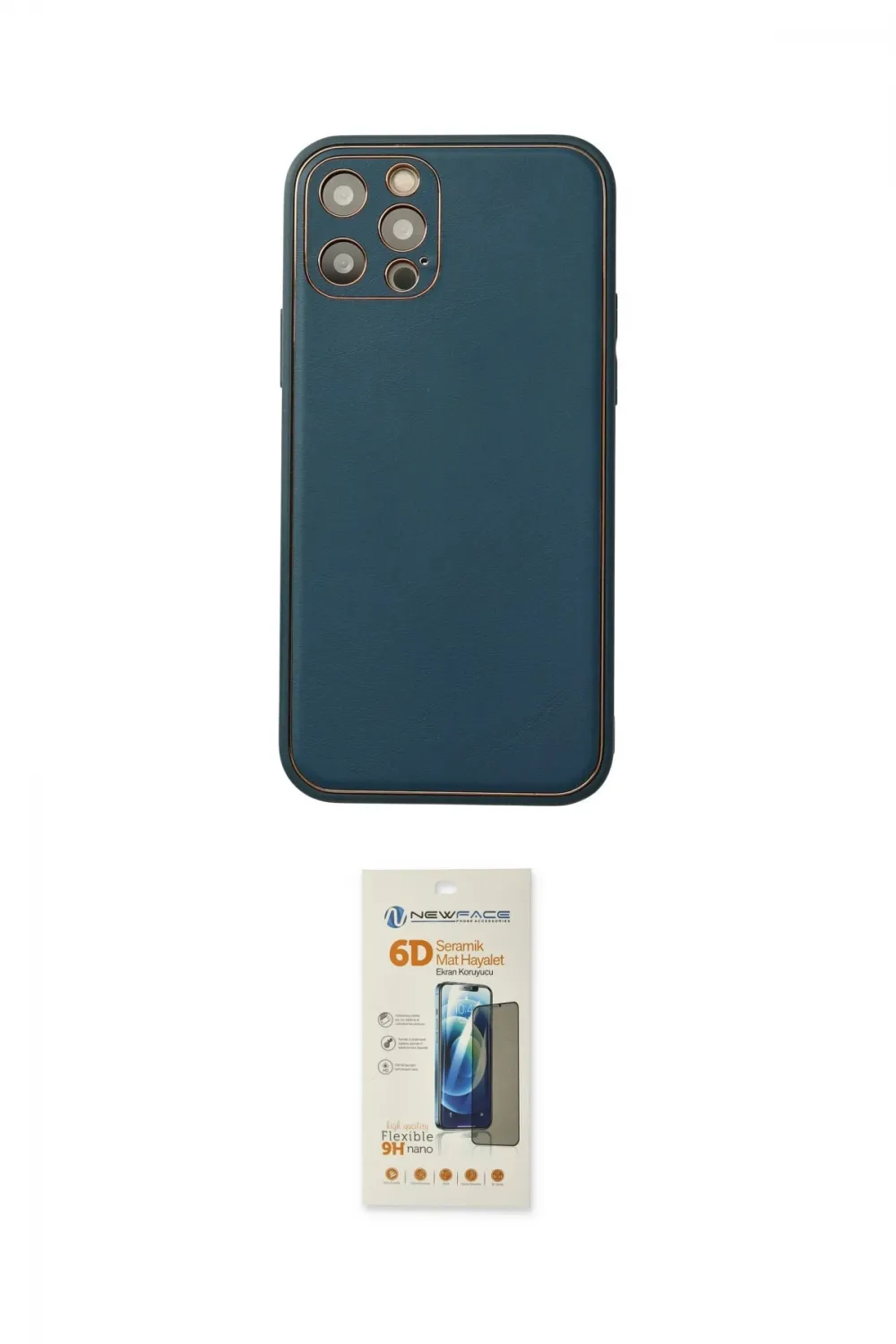ieg™ iPhone 12 Pro Max Kılıf Yadigar Klasik - Siyah 6D Mat Seramik Hayalet Nano Ekran Koruyucu