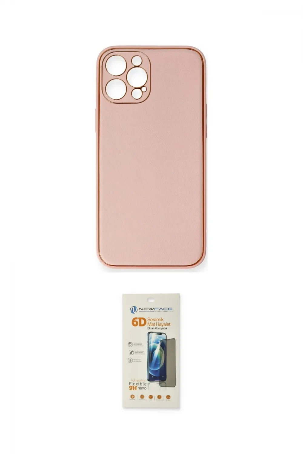 ieg™ iPhone 12 Pro Max Kılıf Yadigar Klasik - Siyah 6D Mat Seramik Hayalet Nano Ekran Koruyucu