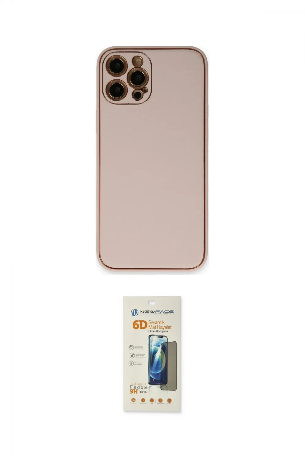 ieg™ iPhone 12 Pro Max Kılıf Yadigar Klasik - Siyah 6D Mat Seramik Hayalet Nano Ekran Koruyucu