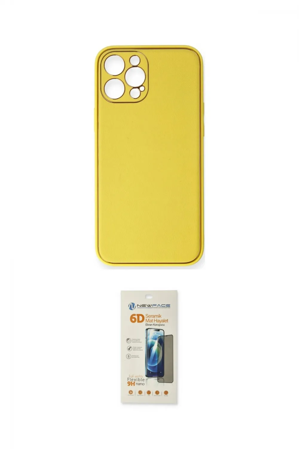 ieg™ iPhone 12 Pro Max Kılıf Yadigar Klasik - Siyah 6D Mat Seramik Hayalet Nano Ekran Koruyucu