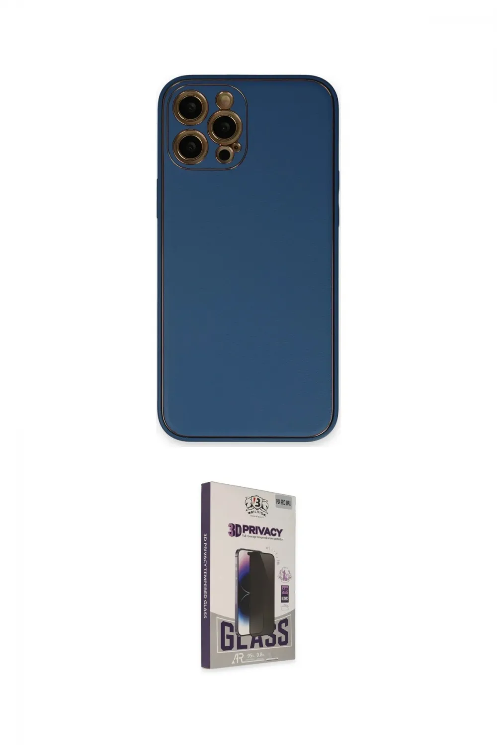 ieg™ iPhone 12 Pro Max Kılıf Yadigar Klasik - Siyah Bilvis Hayalet Cam Ekran Koruyucu