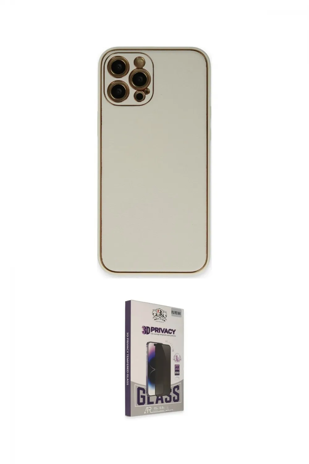 ieg™ iPhone 12 Pro Max Kılıf Yadigar Klasik - Siyah Bilvis Hayalet Cam Ekran Koruyucu