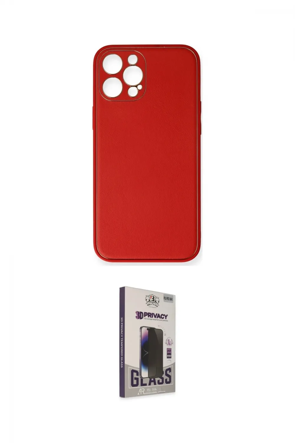 ieg™ iPhone 12 Pro Max Kılıf Yadigar Klasik - Siyah Bilvis Hayalet Cam Ekran Koruyucu