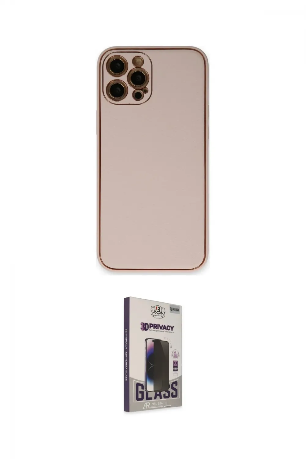 ieg™ iPhone 12 Pro Max Kılıf Yadigar Klasik - Siyah Bilvis Hayalet Cam Ekran Koruyucu