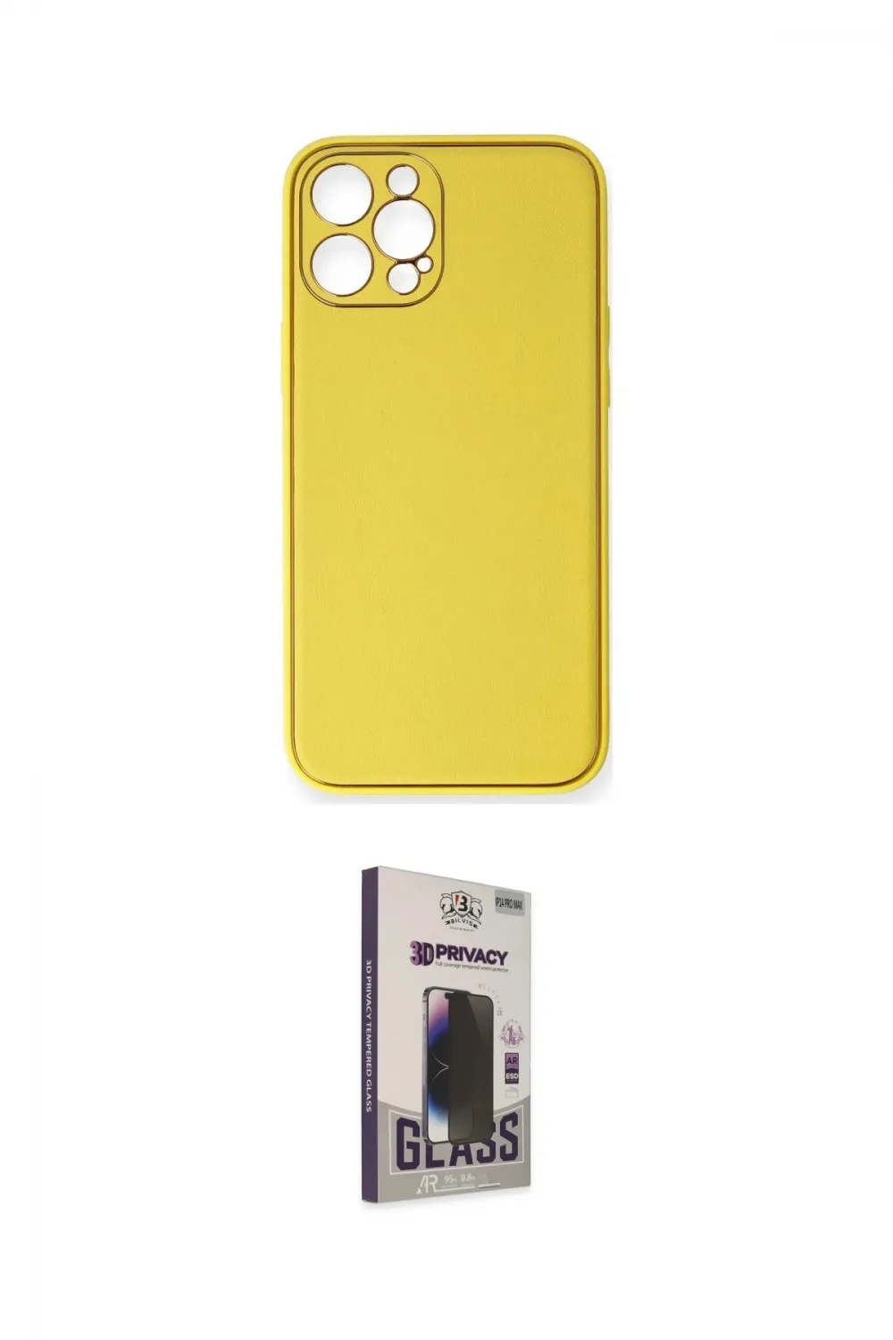 ieg™ iPhone 12 Pro Max Kılıf Yadigar Klasik - Siyah Bilvis Hayalet Cam Ekran Koruyucu