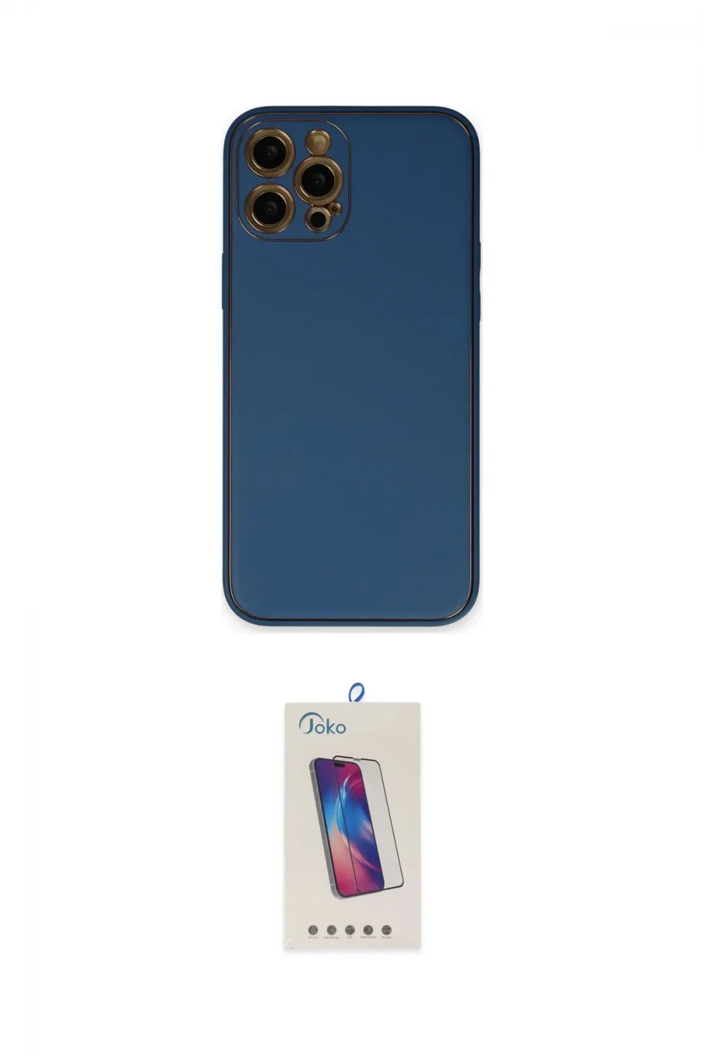 ieg™ iPhone 12 Pro Max Kılıf Yadigar Klasik - Siyah Joko 5D Cam