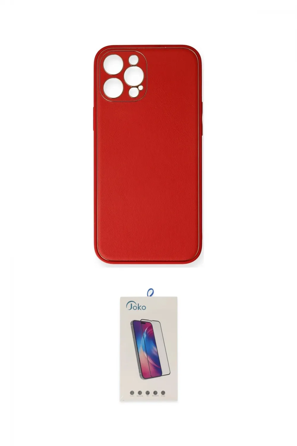 ieg™ iPhone 12 Pro Max Kılıf Yadigar Klasik - Siyah Joko 5D Cam