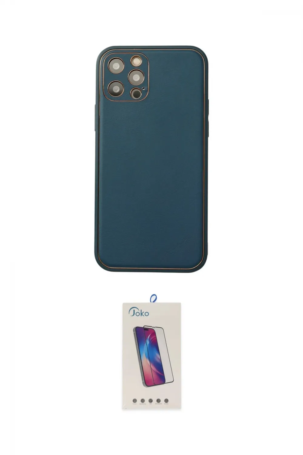 ieg™ iPhone 12 Pro Max Kılıf Yadigar Klasik - Siyah Joko 5D Cam