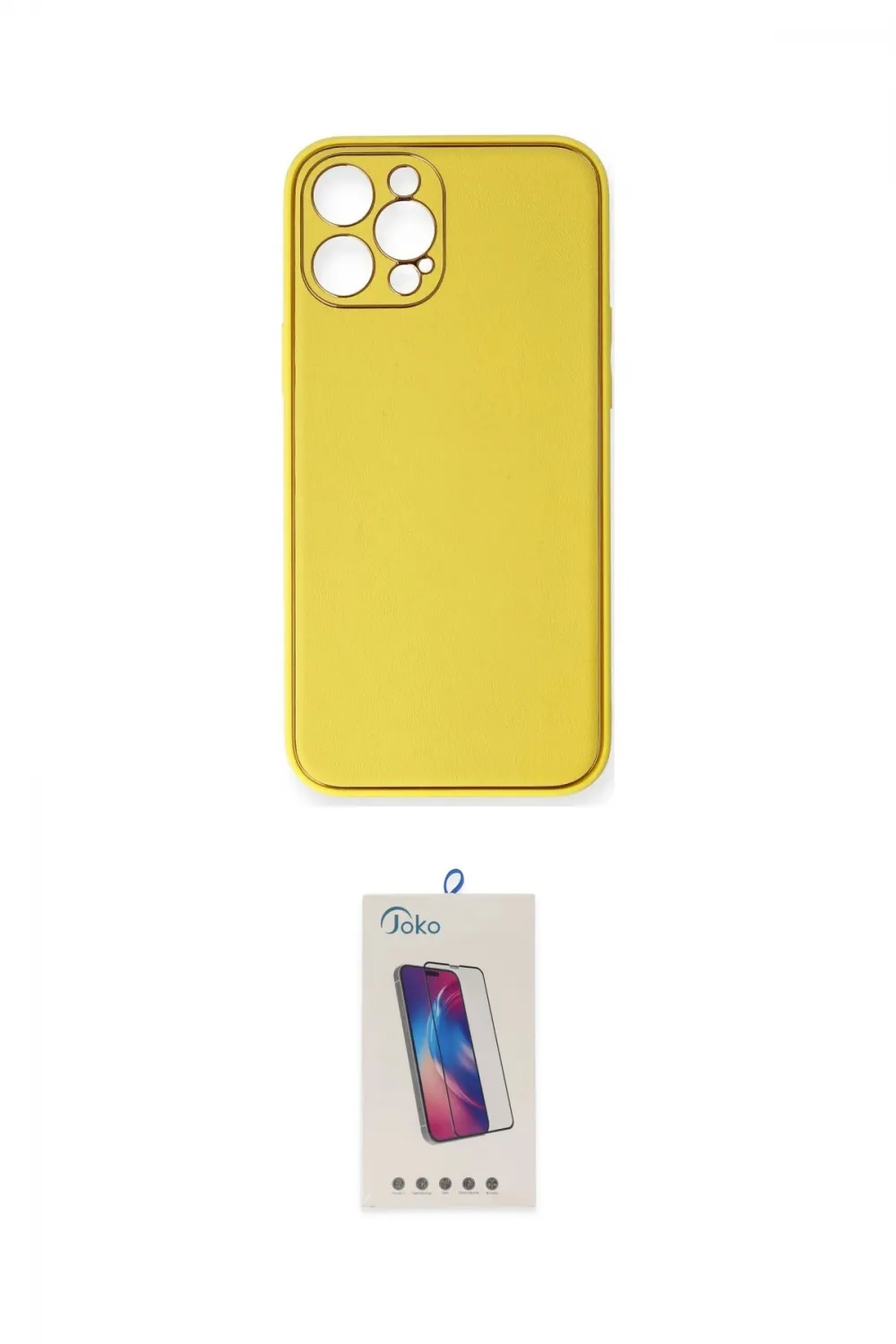 ieg™ iPhone 12 Pro Max Kılıf Yadigar Klasik - Siyah Joko 5D Cam