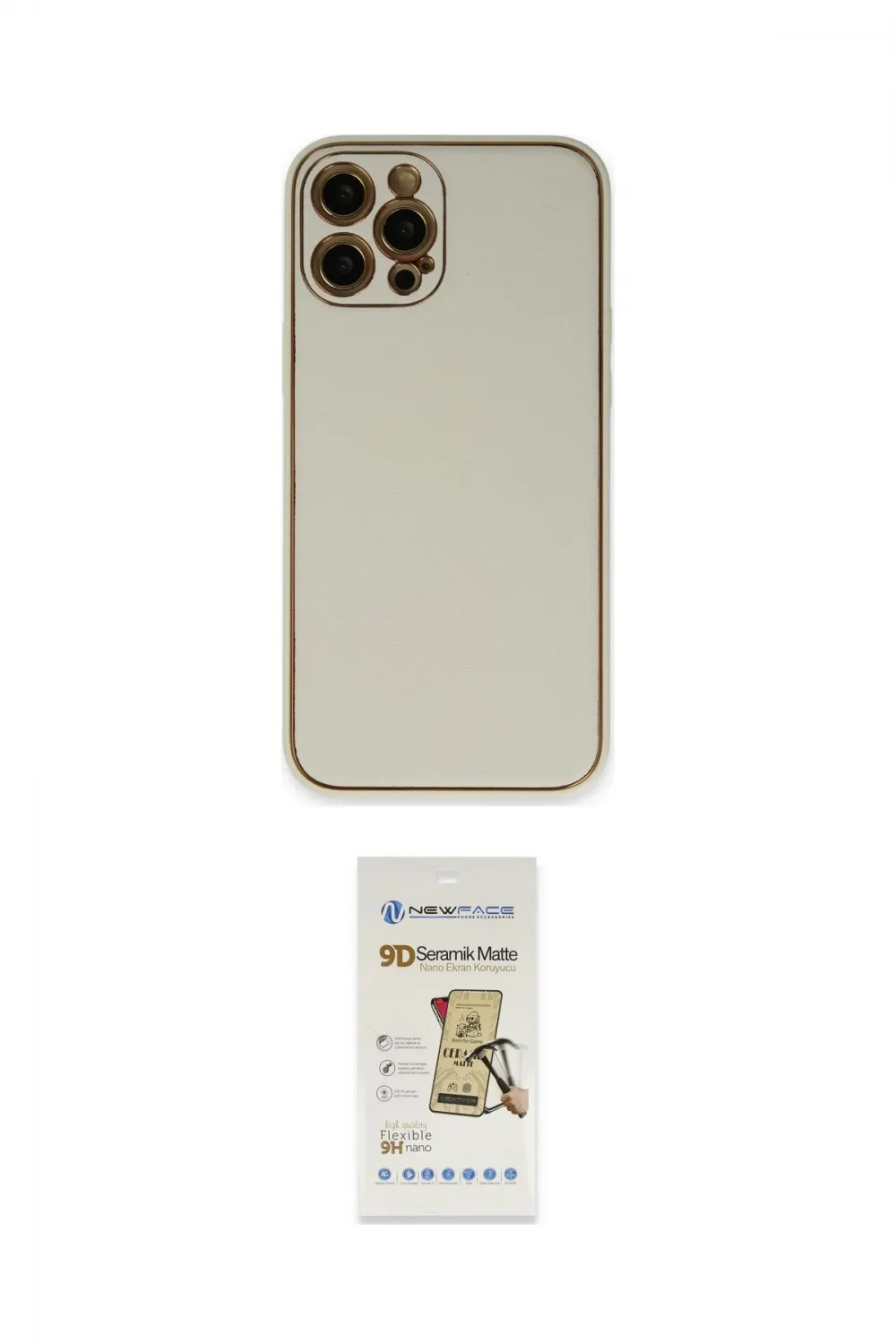 ieg™ iPhone 12 Pro Max Kılıf Yadigar Klasik - Siyah Mat Seramik Nano Ekran Koruyucu
