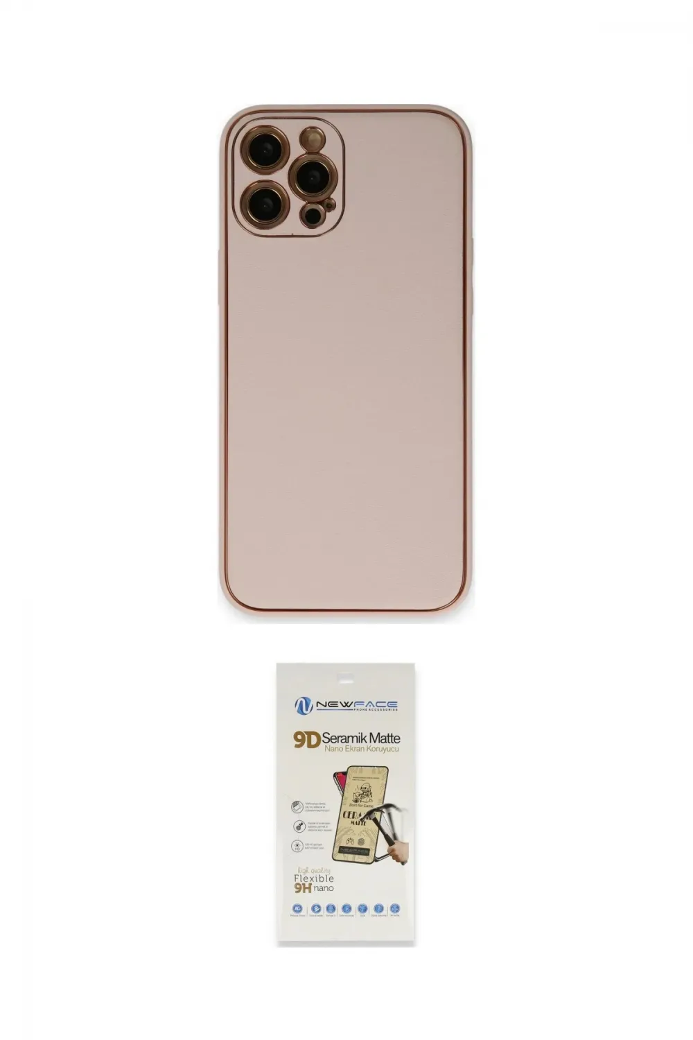 ieg™ iPhone 12 Pro Max Kılıf Yadigar Klasik - Siyah Mat Seramik Nano Ekran Koruyucu