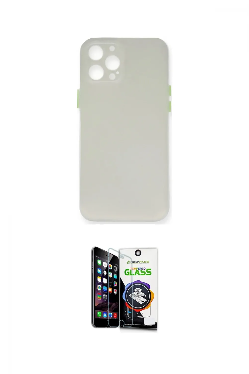 ieg™ iPhone 12 Pro Max Kılıf Yadigar Yansıma Serisi - Şeffaf Temperli Cam Ekran Koruyucu