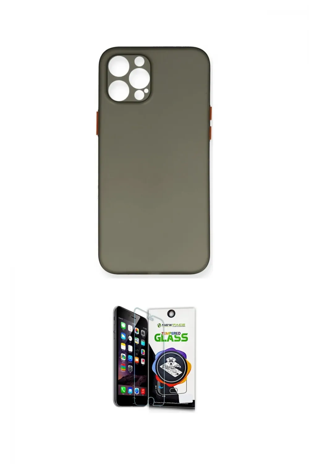 ieg™ iPhone 12 Pro Max Kılıf Yadigar Yansıma Serisi - Şeffaf Temperli Cam Ekran Koruyucu