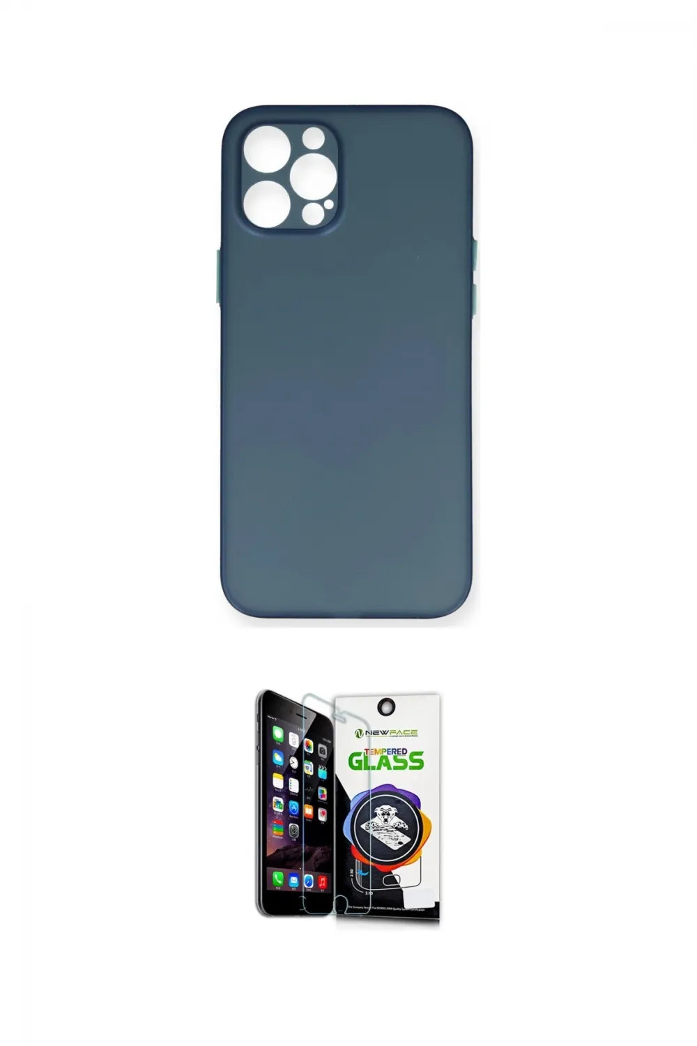 ieg™ iPhone 12 Pro Max Kılıf Yadigar Yansıma Serisi - Şeffaf Temperli Cam Ekran Koruyucu
