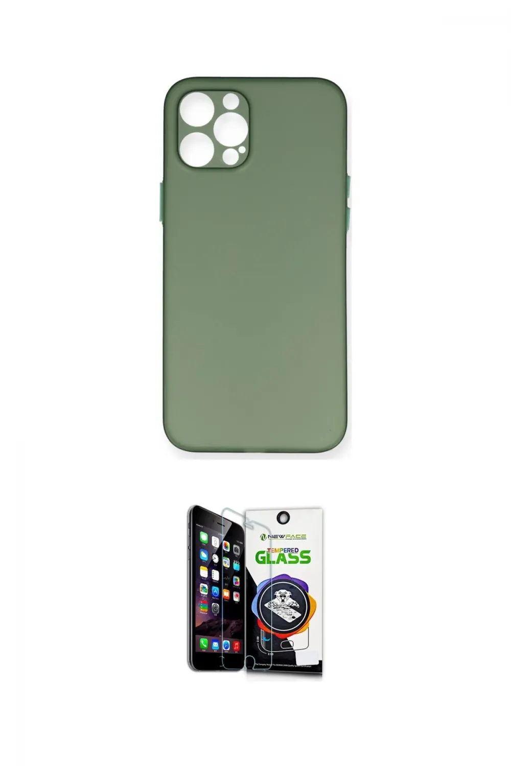 ieg™ iPhone 12 Pro Max Kılıf Yadigar Yansıma Serisi - Şeffaf Temperli Cam Ekran Koruyucu
