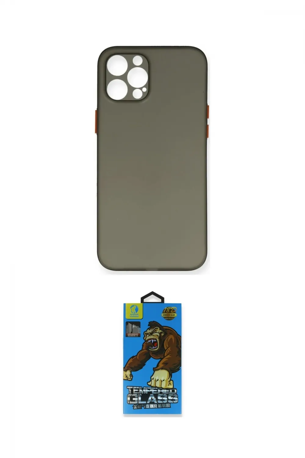 ieg™ iPhone 12 Pro Max Kılıf Yadigar Yansıma Serisi - Siyah 18D Cam Ekran Koruyucu