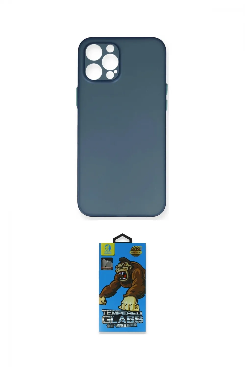 ieg™ iPhone 12 Pro Max Kılıf Yadigar Yansıma Serisi - Siyah 18D Cam Ekran Koruyucu