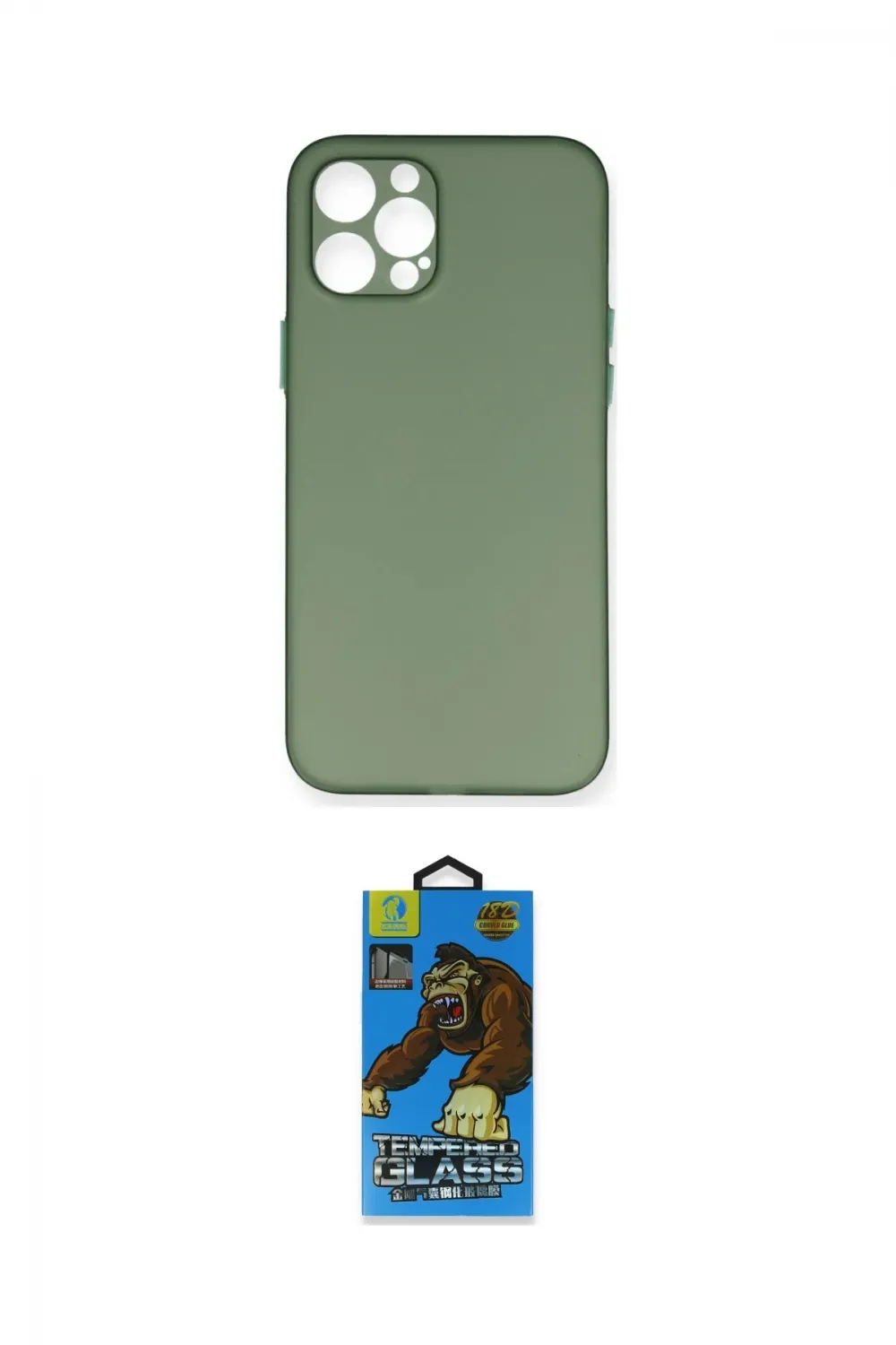 ieg™ iPhone 12 Pro Max Kılıf Yadigar Yansıma Serisi - Siyah 18D Cam Ekran Koruyucu